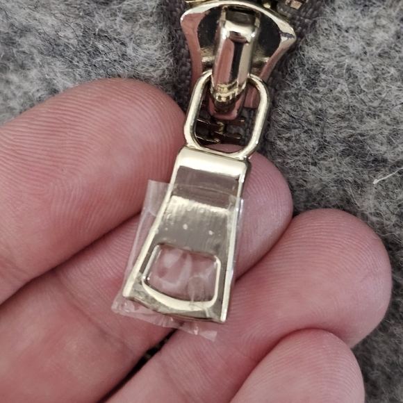 Ann Taylor Marled Gray Wool Asymmetrical Zip Moto Style Jacket - medium tall - Picture 6 of 8